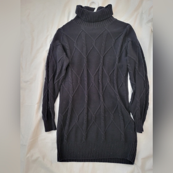 Hollister Cable Knit Dress Cowl Neck Turtleneck - Picture 1 of 4